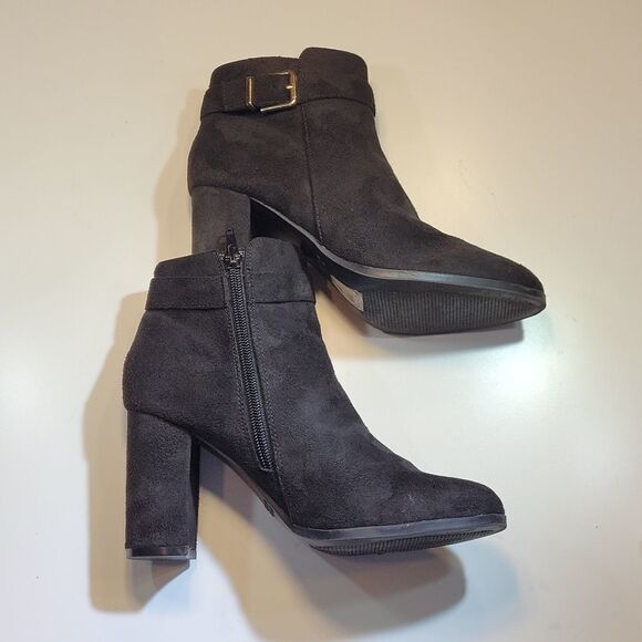 FOREVER SUEDE ANKLE BOOTIES ZIPPER CLOSURE - Picture 12 of 12